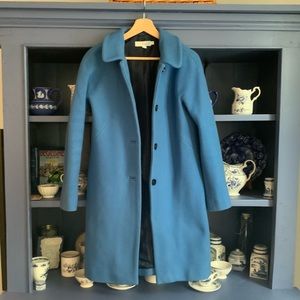 Boden royal blue 100% wool coat
